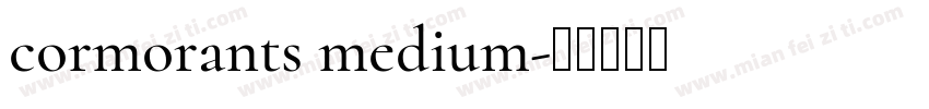 cormorants medium字体转换
